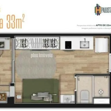 Buy this 1 bed apartment on H Paulista in Rua Desembargador Eliseu Guilherme, Paraíso