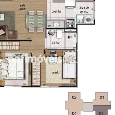 Buy this 2 bed apartment on Rua Eriberto Crivellari in Diamante, Belo Horizonte - MG