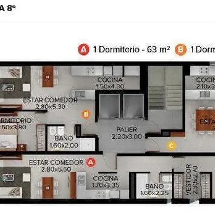 Buy this 1 bed apartment on Paraguay 2172 in Abasto, Rosario
