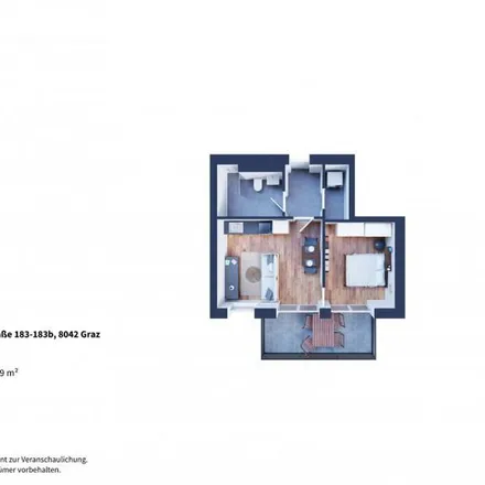 Rent this 2 bed apartment on Sankt-Peter-Hauptstraße 185 in 8042 Graz, Austria