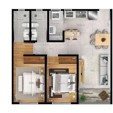 Buy this 2 bed apartment on Avenida Leopoldino de Oliveira in Centro, Uberaba - MG