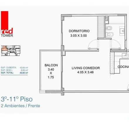 Buy this 1 bed apartment on Instituto de Formación Técnica Superior 25 in Avenida Regimiento de Patricios, La Boca