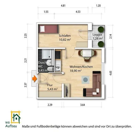 Rent this studio apartment on Reißigerstraße 24 in 01307 Dresden, Germany