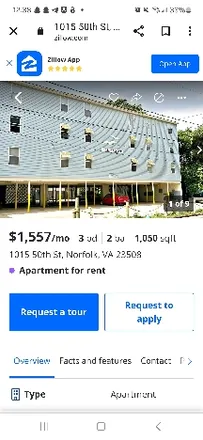 Rent this 1 bed room on 1015 West 50th Street in Norfolk, VA 23508