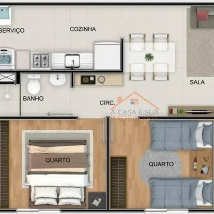 Buy this 2 bed apartment on Rua Cláudio Clover in Jardim das Alterosas, Betim - MG