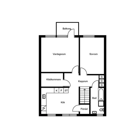 Rent this 1 bed apartment on Ekebovägen 53 in 863 35 Sundsvall, Sweden