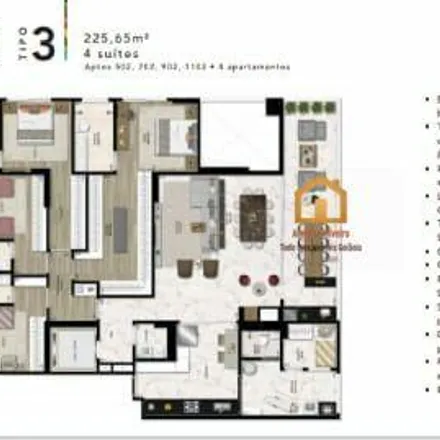 Buy this 3 bed apartment on Rua C-238 in Setor Jardim América, Goiânia - GO