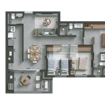 Buy this 3 bed apartment on Rua Rodrigo Wilker dos Santos Bellei in Jardim Paulistano, São José do Rio Preto - SP
