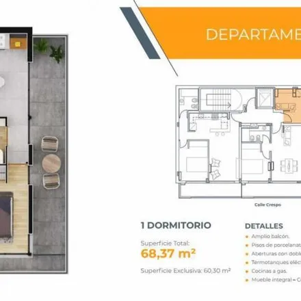 Buy this 1 bed apartment on San Luis 3301 in Echesortu, Rosario