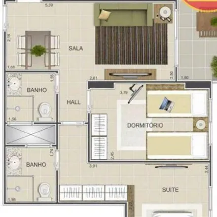 Buy this 2 bed apartment on Rua Doutor Freud in Ocian, Praia Grande - SP