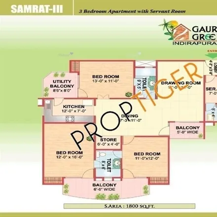 Buy this 3 bed apartment on unnamed road in Khora, Ghaziabad - 201010