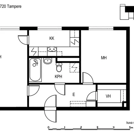 Rent this 2 bed apartment on Opiskelijankatu 36 in 33720 Tampere, Finland