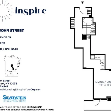 Rent this 1 bed apartment on 116 John Street in New York, NY 10038