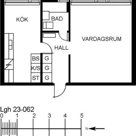 Rent this 1 bed apartment on Algatan in 382 30 Nybro, Sweden