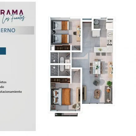 Rent this 2 bed apartment on unnamed road in Parque Industrial Tecnológico II, 45090 Tlaquepaque