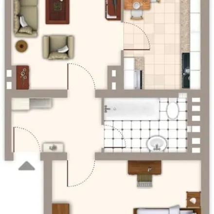 Rent this 2 bed apartment on Hardenbergstraße 93 in 41236 Mönchengladbach, Germany