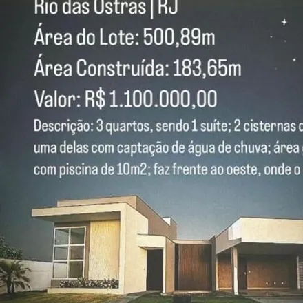 Buy this 3 bed house on Rua Ouro Verde in Parque Zabulão, Rio das Ostras - RJ