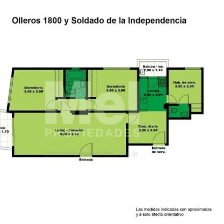 Buy this 2 bed apartment on Avenida Olleros 1800 in Palermo, C1426 AAH Buenos Aires