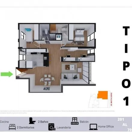 Buy this 2 bed apartment on Jirón Huáscar 1967 in Jesús María, Lima Metropolitan Area 15072