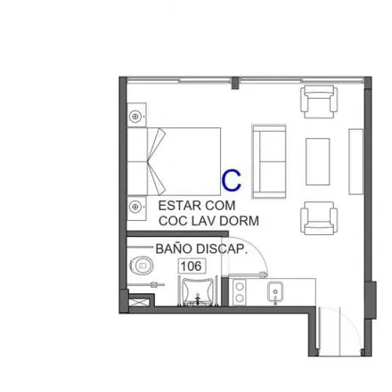 Buy this studio apartment on México 3186 in Balvanera, C1231 AAB Buenos Aires