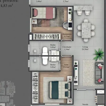 Buy this 2 bed apartment on Rua José Joaquim dos Santos in Centro, Itajaí - SC