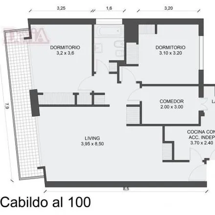 Buy this 2 bed apartment on Avenida Cabildo 124 in Palermo, C1426 AAO Buenos Aires