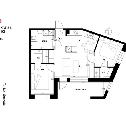 Rent this 3 bed apartment on Tankomäenkatu 7 in 00950 Helsinki, Finland