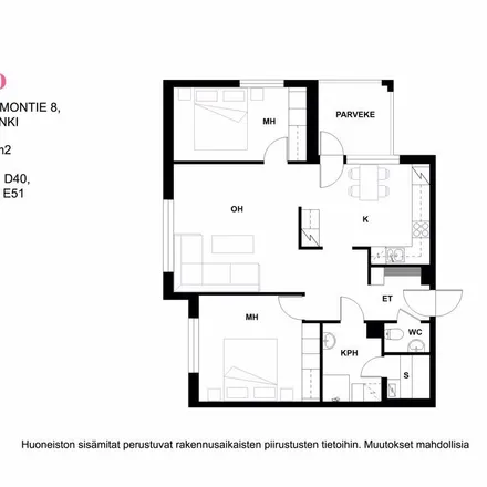 Rent this 3 bed apartment on Leikosaarenpuisto in Vedenottamontie 8, 00980 Helsinki