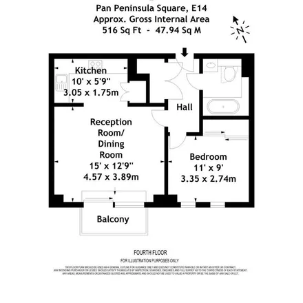 Rent this 1 bed apartment on Landmark East Tower in 24 Marsh Wall, Canary Wharf