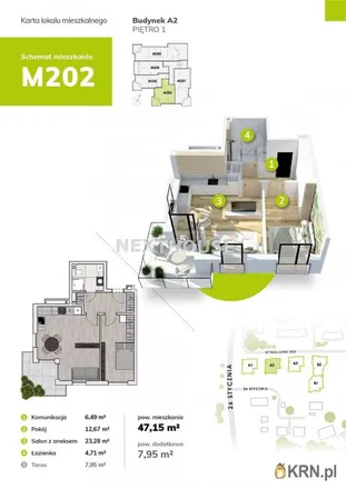 Buy this 2 bed apartment on Rondo Jana Pawła II in 44-190 Knurów, Poland