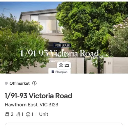 Rent this 1 bed room on Victoria Road in Hawthorn East VIC 3123, Australia