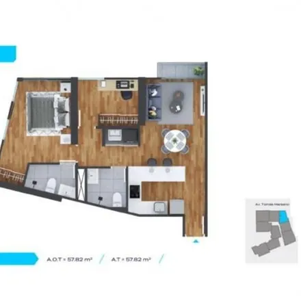 Buy this 2 bed apartment on Tomás Marsano Avenue 1750 in Miraflores, Lima Metropolitan Area 15048