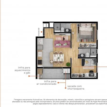 Buy this 1 bed apartment on Rua Professor Luiz César 803 in Água Verde, Curitiba - PR