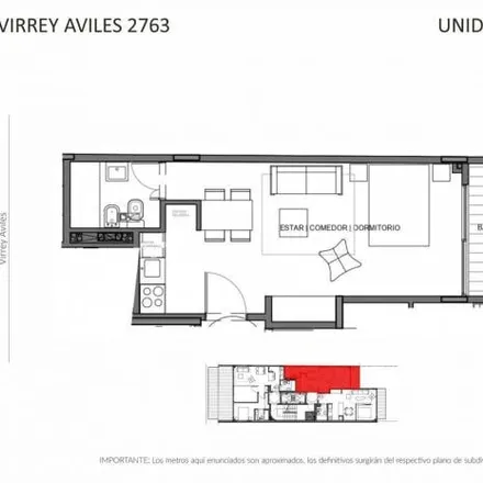 Buy this studio apartment on Virrey Avilés 2757 in Colegiales, C1426 EBB Buenos Aires