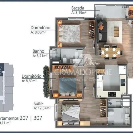 Buy this 3 bed apartment on Rua Negrinho do Pastoreiro in Moura, Gramado - RS