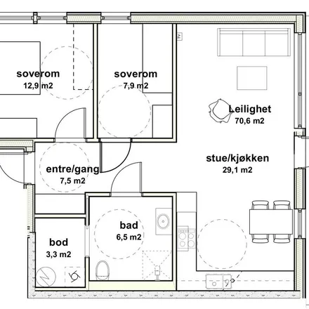 Image 6 - Trettemyrvegen 11B, 5533 Haugesund, Norway - Apartment for rent