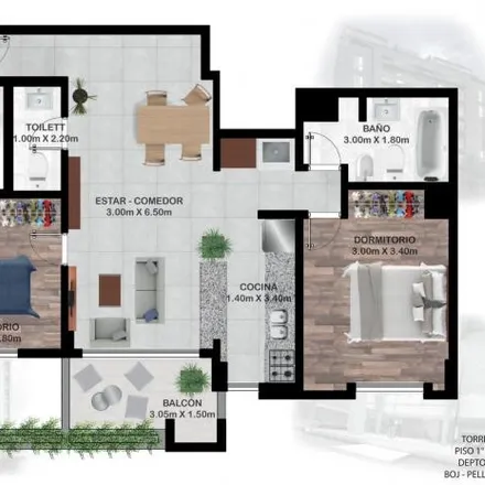 Buy this 2 bed apartment on Doctor Carlos Pellegrini 985 in Partido de Morón, B1708 DYO Morón
