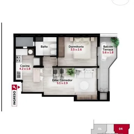 Buy this 1 bed apartment on Necochea 2024 in República de la Sexta, Rosario