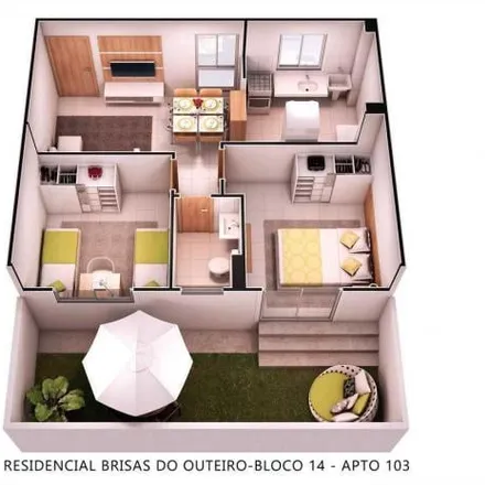 Buy this 2 bed apartment on unnamed road in Campo Alegre, Nova Iguaçu - RJ