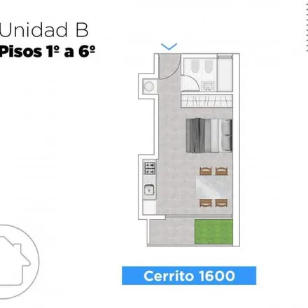 Buy this studio apartment on Cerrito 1626 in Abasto, Rosario