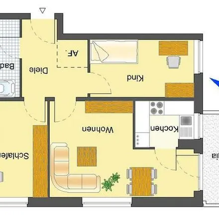 Rent this 3 bed apartment on Berkersheimer Weg in 60433 Frankfurt, Germany