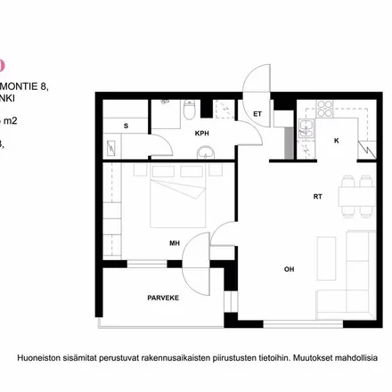 Rent this 2 bed apartment on Leikosaarenpuisto in Vedenottamontie 8, 00980 Helsinki