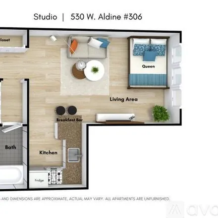 Rent this studio apartment on 530 W Aldine Ave