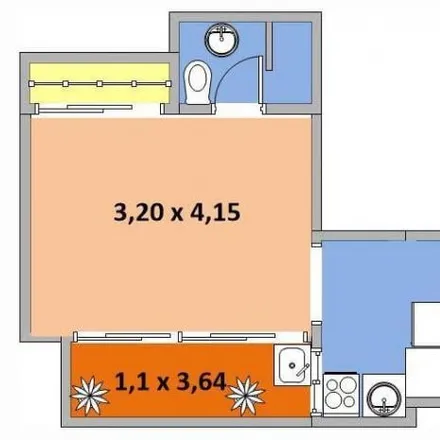 Rent this studio apartment on Darwin 649 in Villa Crespo, C1414 AQW Buenos Aires