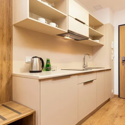 Rent this studio apartment on CITY COMFORT Wolska Kwadrat in Wolska 165, 01-258 Warsaw