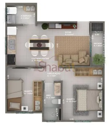 Rent this 2 bed apartment on Rua Alícia Bittencourt Ferreira 715 in Costa e Silva, Joinville - SC
