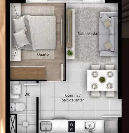 Buy this 1 bed apartment on M Estacionamento in Avenida Visconde de Guarapuava 3116, Centro