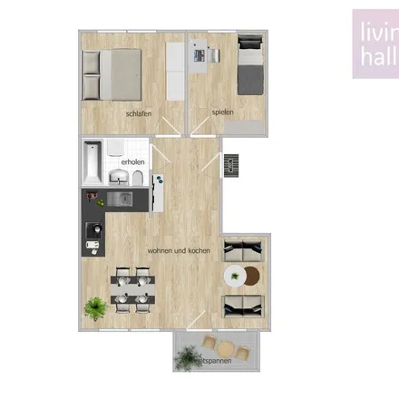 Rent this 3 bed apartment on Praetoriusstraße 5 in 06124 Halle (Saale), Germany