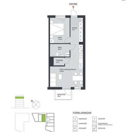 Rent this 2 bed apartment on Citadellsvägen 11 in 211 18 Malmo, Sweden