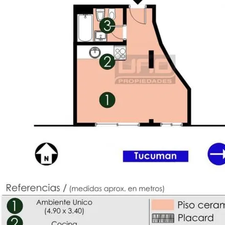 Rent this studio apartment on Tucumán 3549 in Luis Agote, Rosario